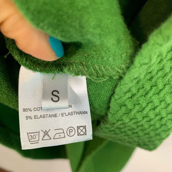 Ganni Green Textured A-Line Dress - Picture 8 of 10